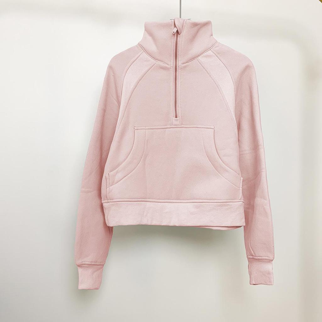 Sweter damski Lulu z półgolfem: Codzienny plus aksamitny pulower jesienno-zimowy z półzamkiem.