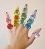 SPRMUD Plastic Acrylic Rings, Multiple Shapes, Assorted Colors, Diamond Rings, Party Favors for Girls, Birthday Gifts, Prizes, Carnival Toys, Goodie
