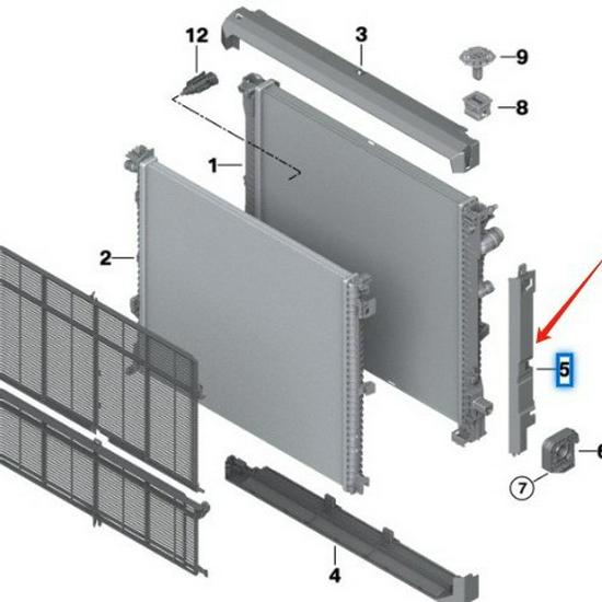 BMW X3 G01 X4 G02 Rechts Kühlerabdeckung Verkleidung
