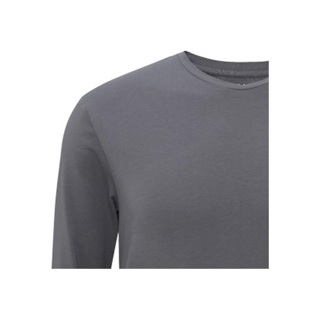 Emporio Armani EA7 Solid Color Crew Neck Long Sleeve T-Shirt Men tops Gray 8NPT55-PJM5Z-1977