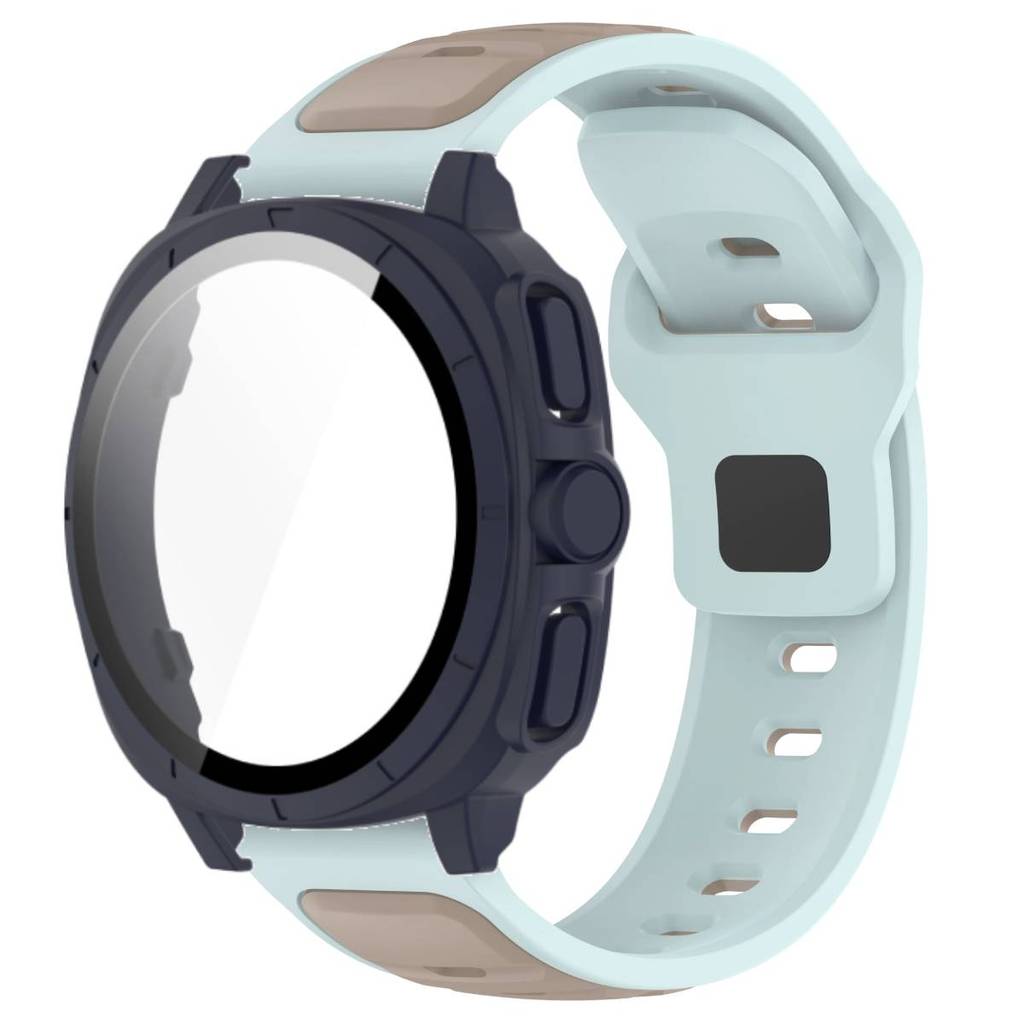 Silicone Band +Tempered Glass Case For Samsung Watch 7 40mm 44mm Strap Protector Cover For Samsung Galaxy Watch 7 44mm 40mm