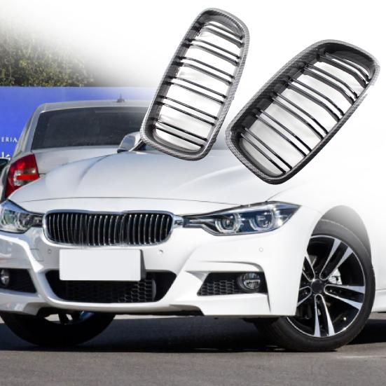 

1 Pair Car Grille Direct Replacement ABS Gloss Black Front