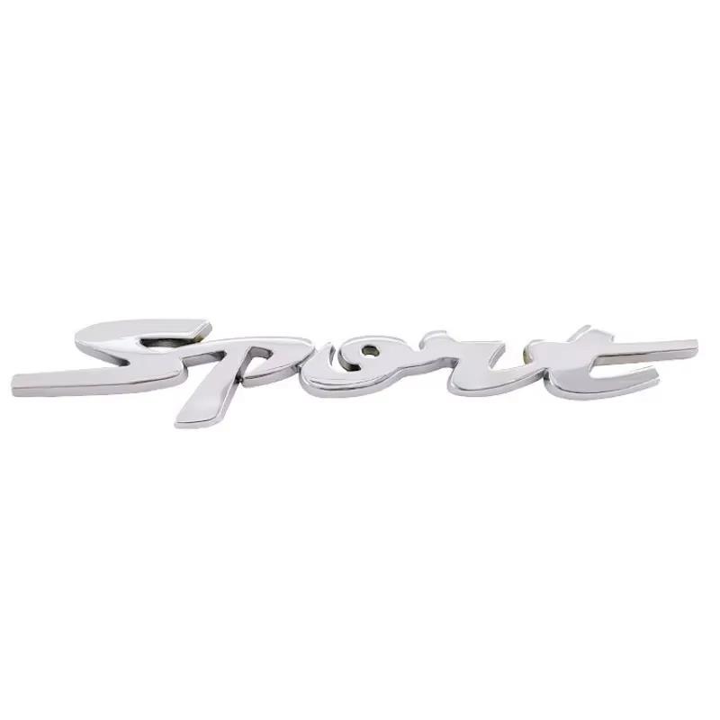 Metal 3D Car Styling Rear Trunk Body Racing Sport Word Letter Logo Sticker Emblem Badge Decal Sticker Auto SPORTS Accessories