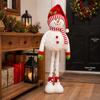 Red Santa Hat Retractable Snowman Christmas Ornament