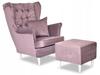 Ohrensessel Gaja skandinavisch Family Meble lila Wohnzimmer Kosmetiksalon