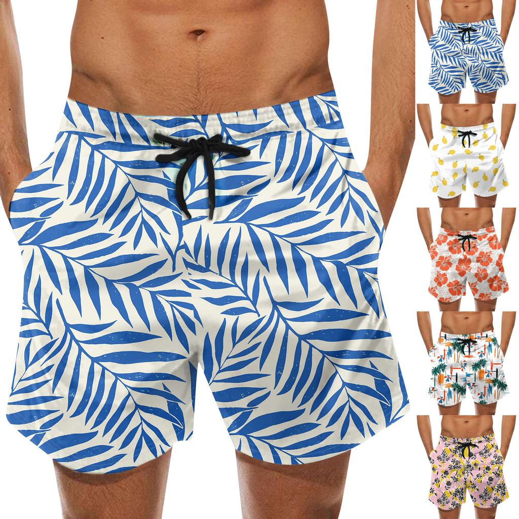 Fashion Men's Strapped Hawaiian Beach Fit Sport Casual Shorts Pants