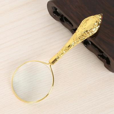 Magnifying Glass with Handheld Portable Tools for Seniors Reading and With Exquisite Patterned Handles European Style