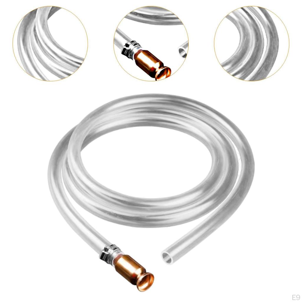 Liquid Transfer Hose Water 1/2" Valve Self-priming Hand Pump for Gas Aquarium