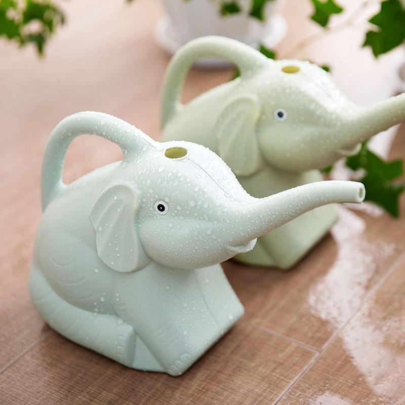 Cute Plastic Elephant Shape Watering Pot Can Plant Outdoor Irrigation Gardening Tools Equipment Garden Supplies Home Accessories