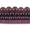 Dark Purple Cracked Crystal Quartz Glass Round Loose Beads for Jewelry Making DIY Bracelets Accessories 15'' 6/8/10/12mm