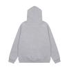 European and American Trendy Brand White and Blue Gradient Towel Embroidery for Men and Women, Couple Loose Casual Hooded Sweatshirt