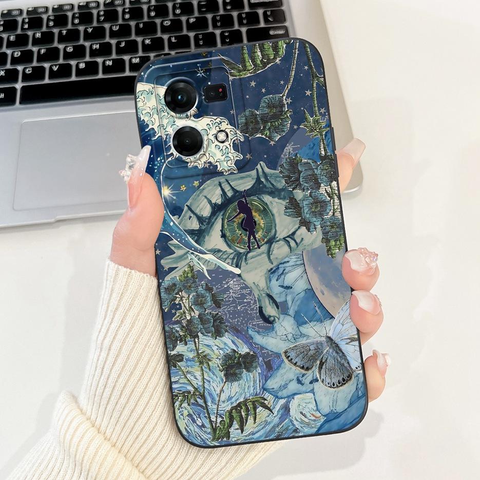 Für Oppo F21 Pro 4G Hülle Reno7 4G CPH2363 Luxuriöse Candy-Lackierte Abdeckung Weiche Silikonhülle Für Oppo Reno8 Reno 7 F21s Pro 4G Fundas