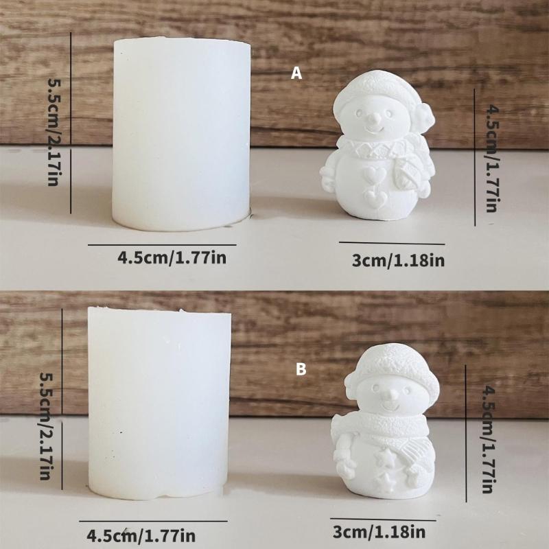 Christmas Mould Handmade Silicone Molds Snowman Candle Molds Soap Molds Castings Molds Craft Supplies