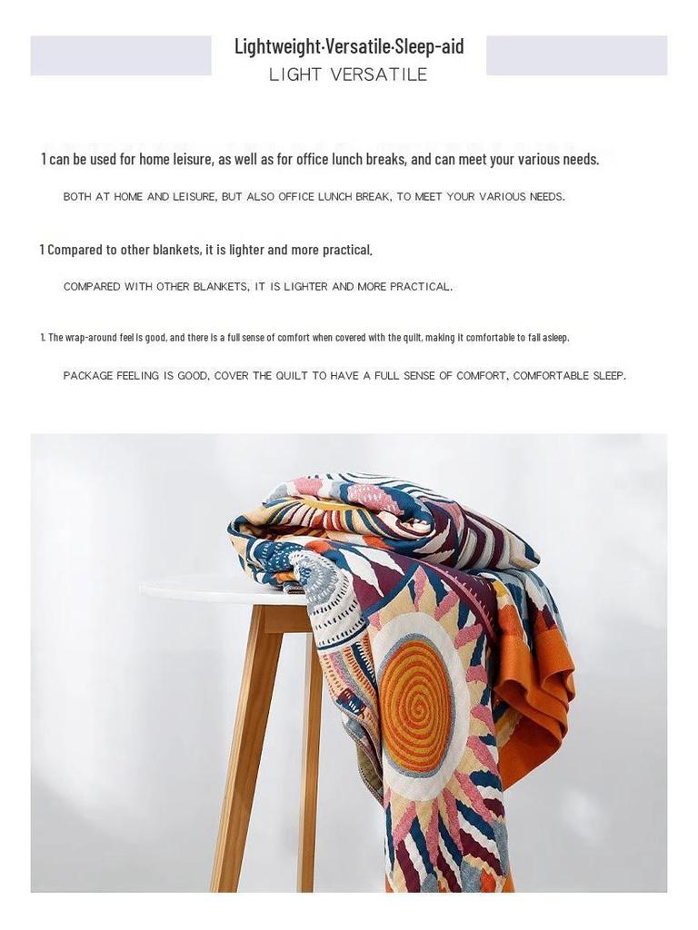 Minimalist Gauze Cotton Blanket and Towel – Lightweight Summer Quilt for Single/Double Beds