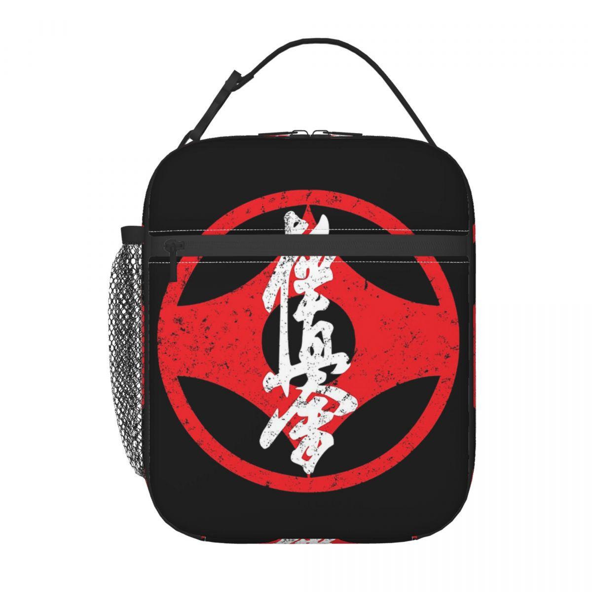 Kyokushin Kaikan Karate Symbol Kyokushinkai Dojo Insulated Lunch Bag for Women Children Food Boxes Thermal Lunch Box Tote One Size