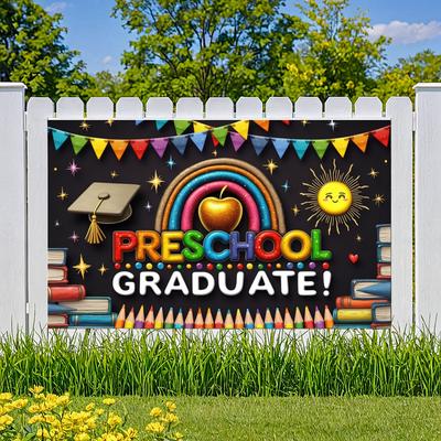 Graduation Decoration Star Pattern Preschool Graduate Graduation Banner Decoration Graduation Theme For Educational Events