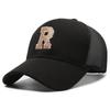 R Embroidery Letter Baseball Cap Adjustable Breathable Outdoors Protection Sun