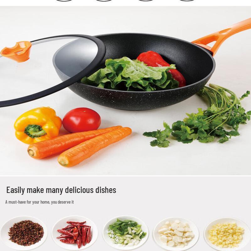 Zhishi Black Crystal Maifan Stone Non-stick Wok