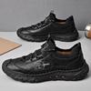 Genuine Leather Handmade Shoes Men Loafers Slip On Business Casual Shoes Classic Soft Leather Breathable Men Shoes Flat