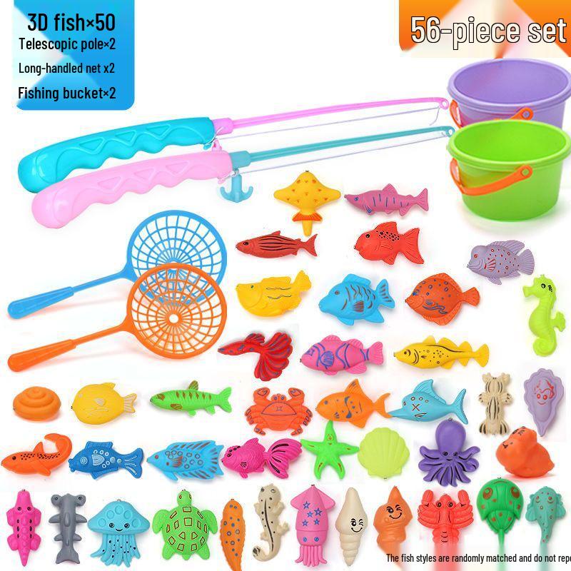 Children's Magnetic Fishing Toy Pool: Pretend Play & Educational Summer Water Game for Boys & Girls