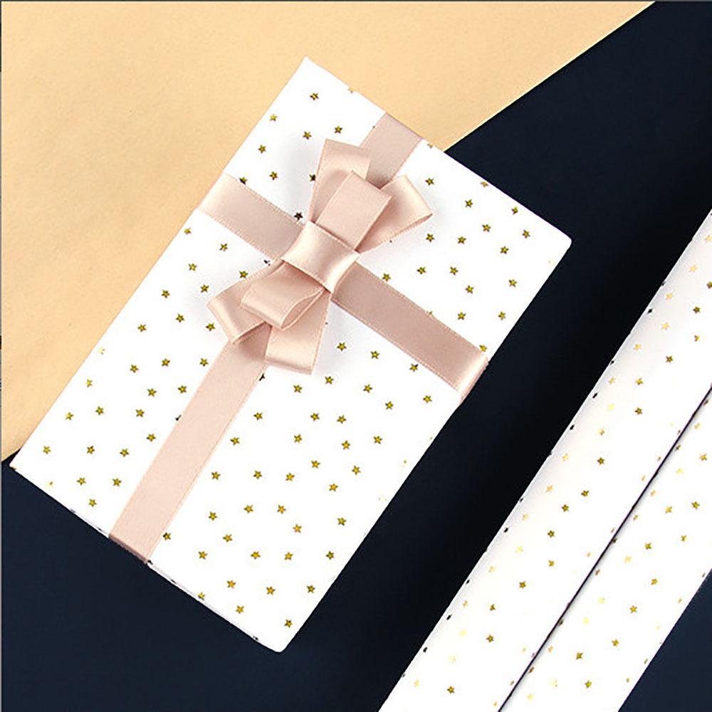 50x70cm Bronzing Gift Wrapping Paper Gold Polka Dots Birthday Valentine's Day Bouquet Gift Packaging Paper DIY Decoration Paper