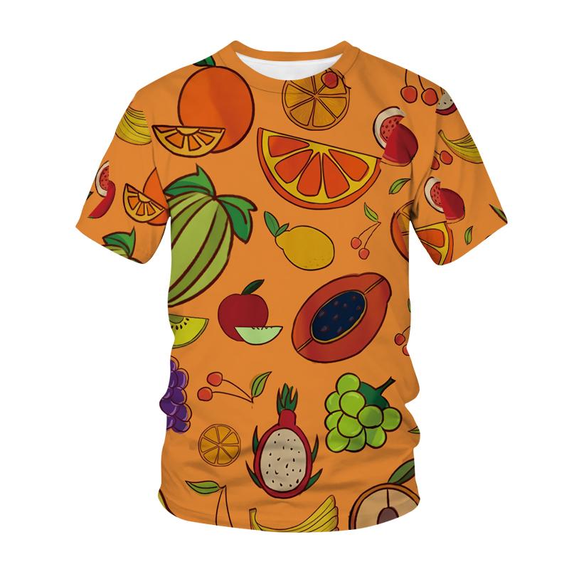 

Футболки Kawaii Hip Hop Fruit Style 3D Print Kids Футболка Fashion Casual Cartoons Футболка для мальчиков и девочек Детская одежда Топы 160cm