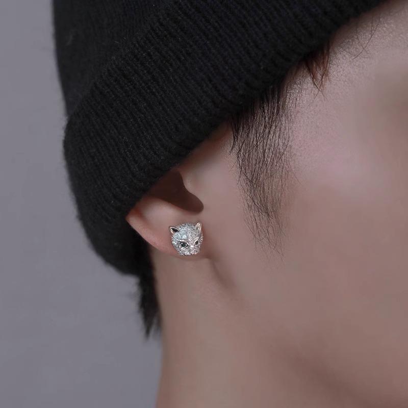 

Трендовые серьги с микробриллиантами в виде головы леопарда 2024 года из циркона — унисекс, элитные, стильные и нишевые