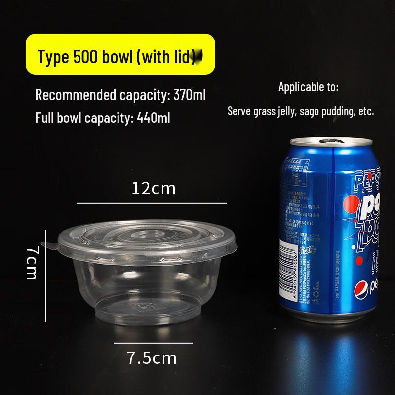 

Lantuan Disposable Plastic Takeaway Bowls with Lids