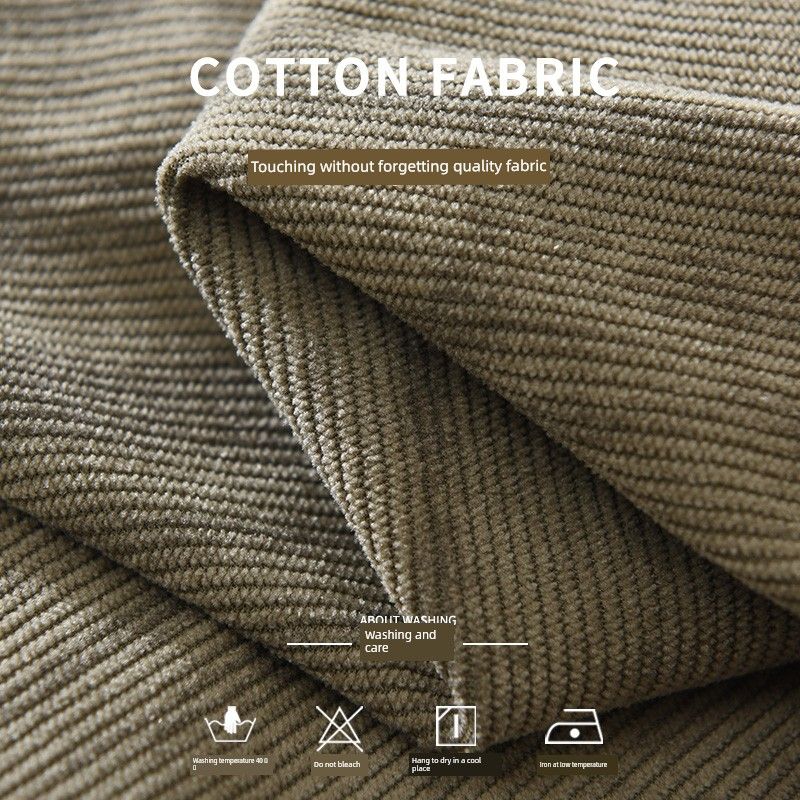 Spring and Autumn New Japanese Style Corduroy Long Sleeve Shirt Men's Loose Casual Hong Kong Version Thickened Shirt Jacket