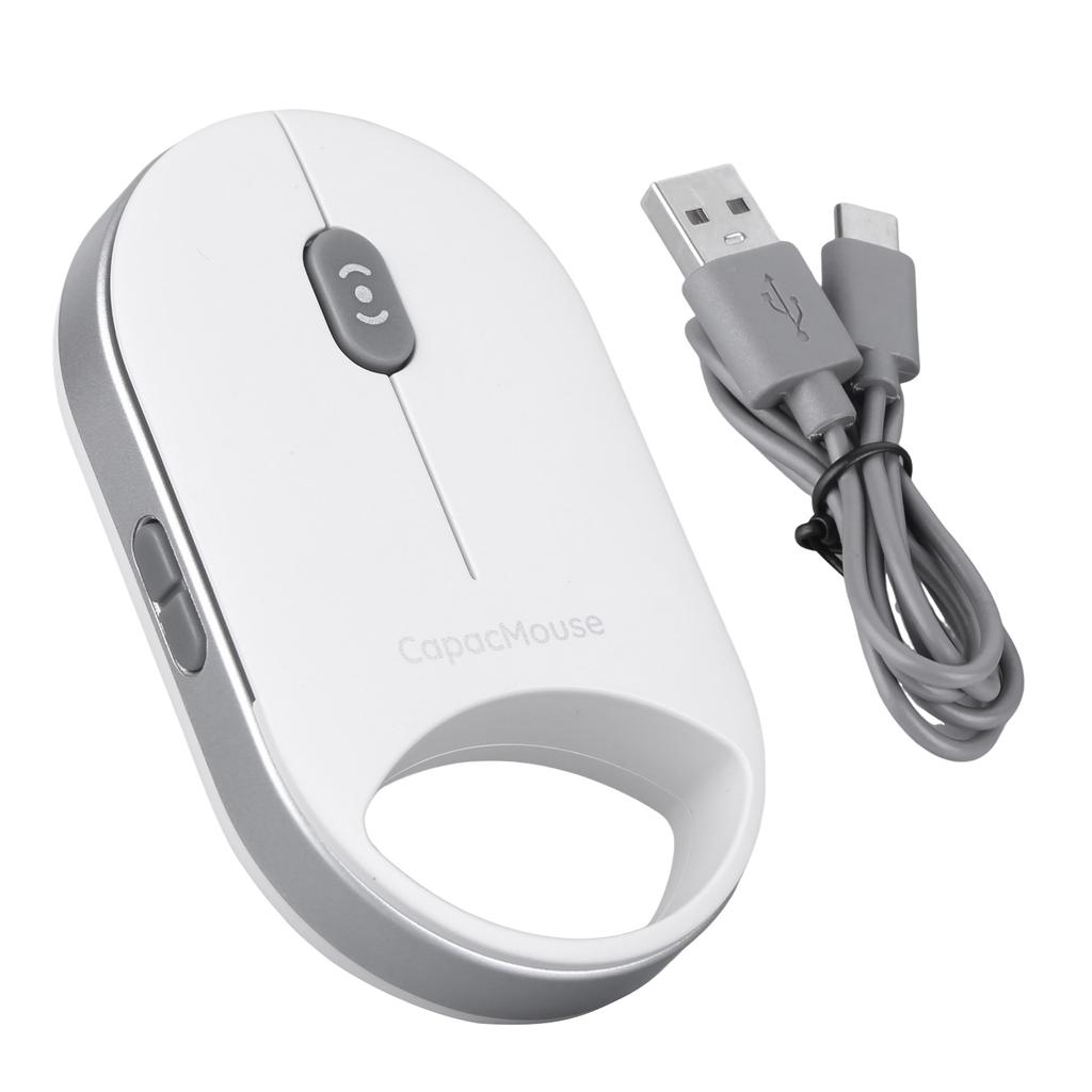 Portable Silent Mouse 3 Mode BT 5.2/2.4G/USB Mini Capacitive Mouse Cordless Mice 4 Adjustable DPI for PC Laptop Notebook Desktop