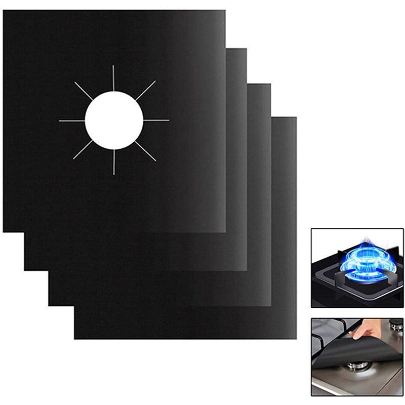Teflon Gas Stove Protector, 270x270mm, Heat-Resistant, Anti-Stain, Washable Mat.