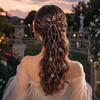Pente de Cabelo Yousheng, com Pedras de Cristal e Corrente de Borla, Pente de Cabelo Elegante com Design de Videira para Casamento, para Madrinhas Penteados Coques Cachos