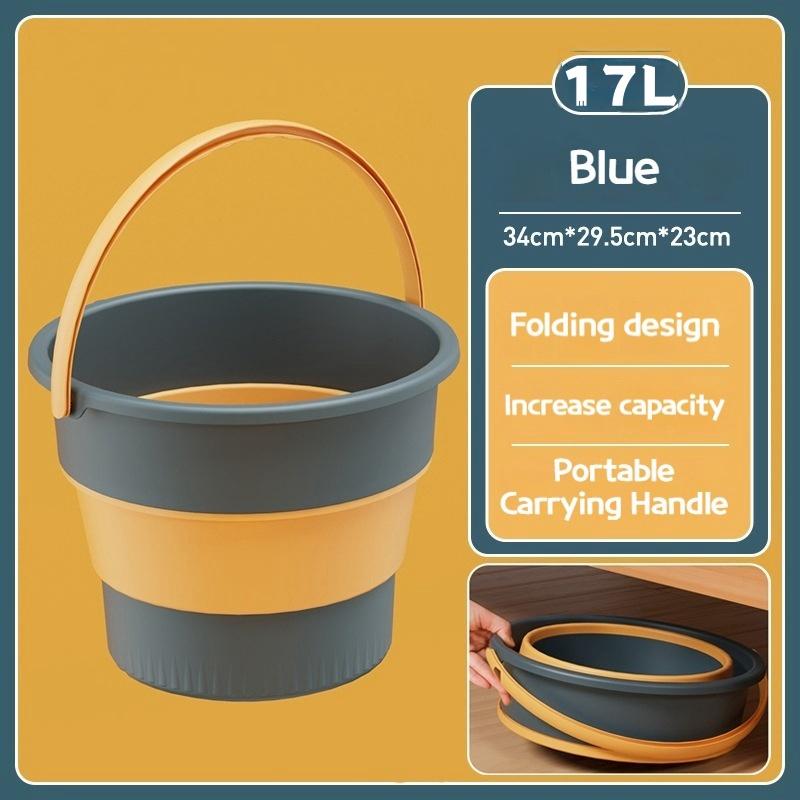 5L/10L/17L Portable Bucket Water Storage Bag Storage Bag Waterproof Water Bag Fishing Folding Bucket Portable Sink Mop Bucket