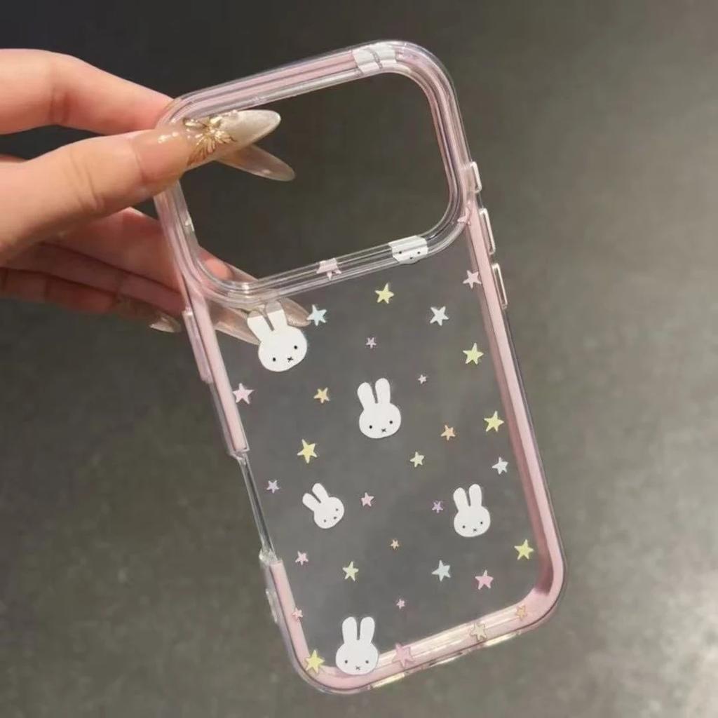 Color Star Miffy Rabbit Suitable for Apple IP16/17Promax Mobile Phone Case 15 2-in-1 Colorful 14Pro Set