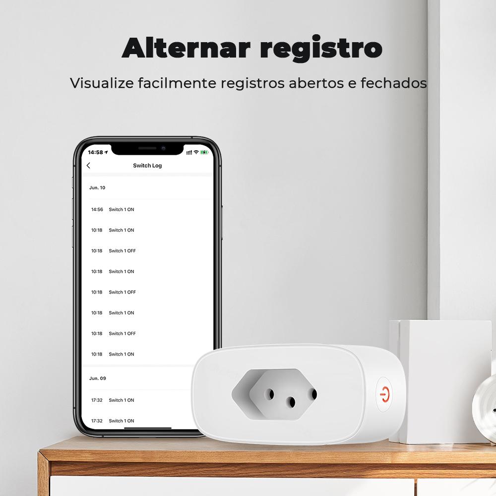 16a Brazil Standard Tuya Wifi Smart Plug Socket Outlet Adapter Power Monitor Timer App Voice Works For Google Home Alexa