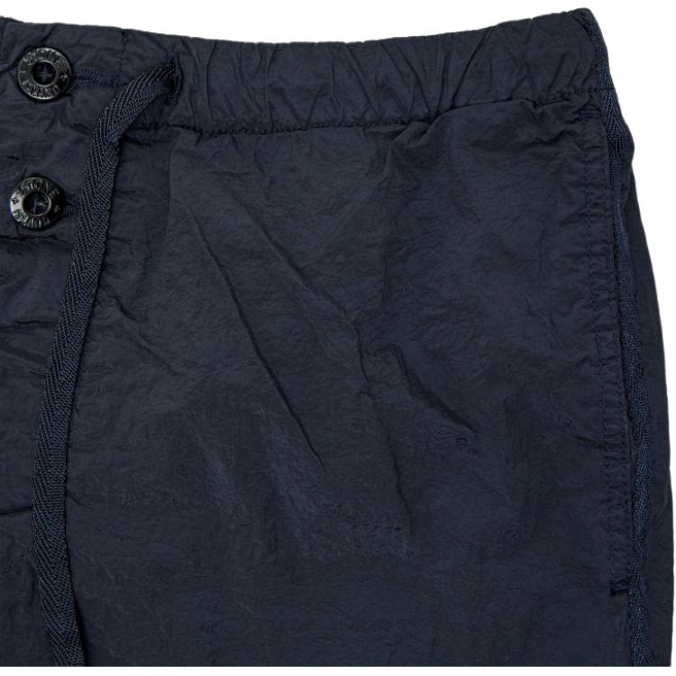 STONE ISLAND Slim Fit Metal Nylon Swim Trunks Navy Blue Men Streetwear 8015B0643-A0020