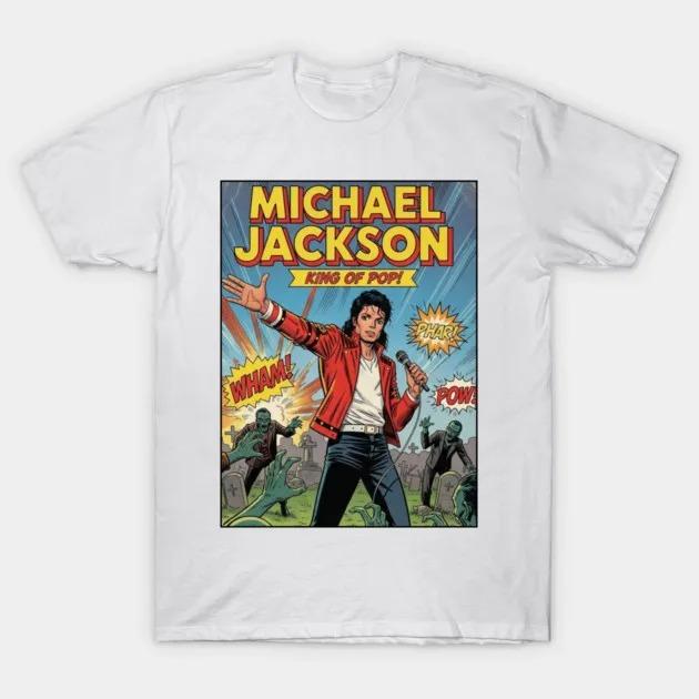 THE KING OF POP Salute To Michael Jackson Poster Graphic Print T-Shirt Men Women Loose Casual Oversized Top Streetwear Harajuku Fashion Summer New Tee