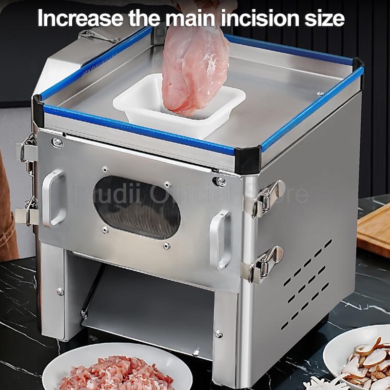 220V Meat Vegetable Slicer Two-in-one Commercial Automatic Mini Machine Electric Cutter For Resterant Canteen Multifunctional