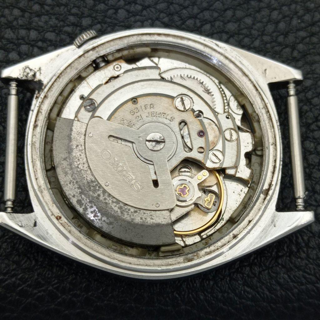 SEIKO 5 AUTOMATIC 6319A JAPAN MENS VINTAGE GREEN COLOR DIAL WATCH a701544-5 R206b-a701544