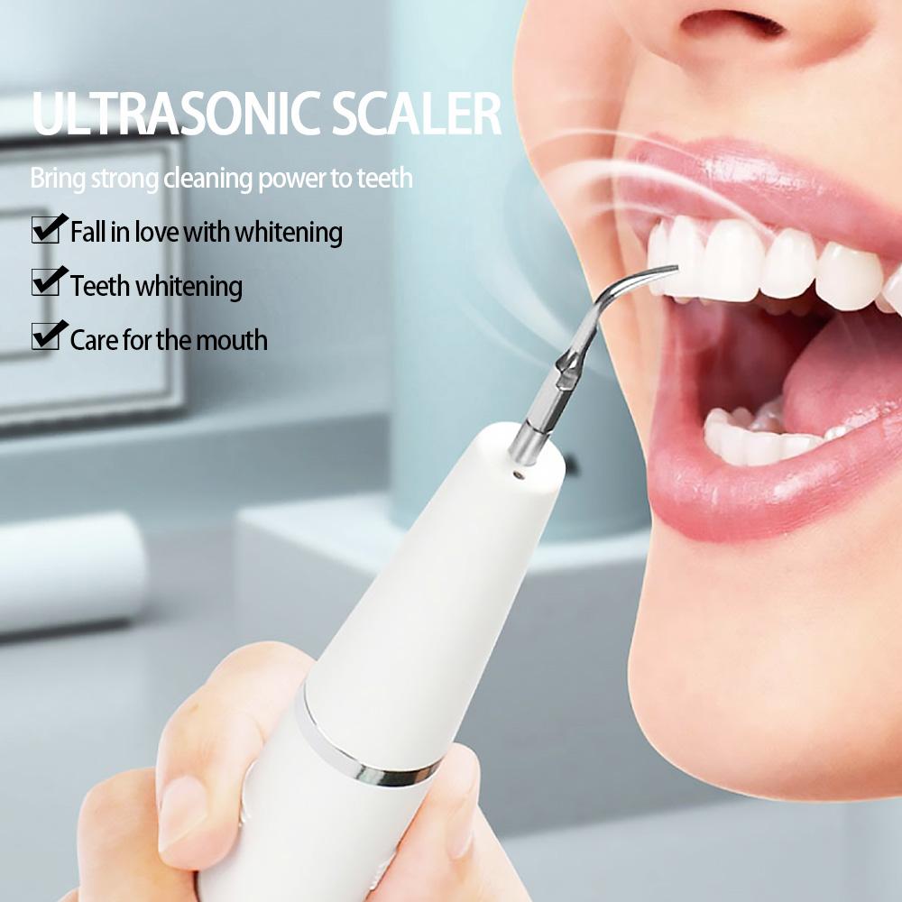 Portable Dental Scaler Ultrasonic Calculus Remover Scaling Electric Sonic Remover Stains Tartar Plaque Teeth Whiting Cleaner
