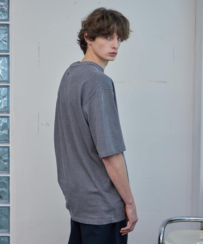 Ahidu Pigment Master Heavy Pocket T-Shirt_Charcoal