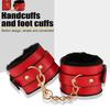 Erotic Bed Bondage Kits Slave Restraint Bondage Set  Leather Collar Mouth Gag Whips Handcuffs Adult Sex Toys For Couples