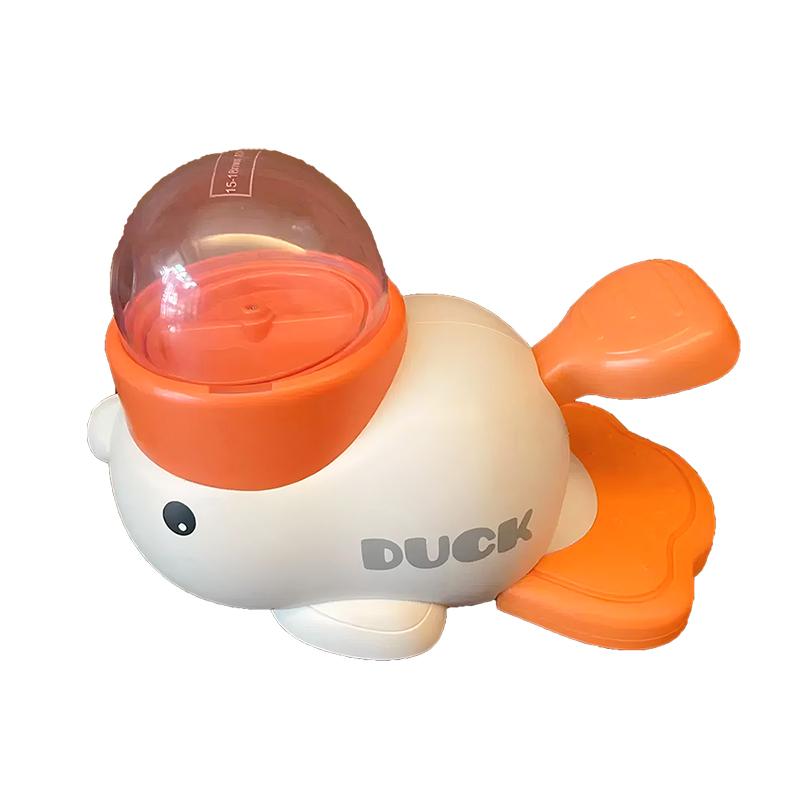 1 Pcs Little Yellow Duck Pet Feeder Interactive Training Device For Cats And Dogs Food Dispensing By Pressing Automatic Feeder