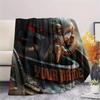1pz Coperta in Flanella Personalizzata con Nome e Motivo Warhammer 4K Adatta a Tutte le Stagioni per Arredamento Casa Calore e Comfort Regali Regalo Festivo