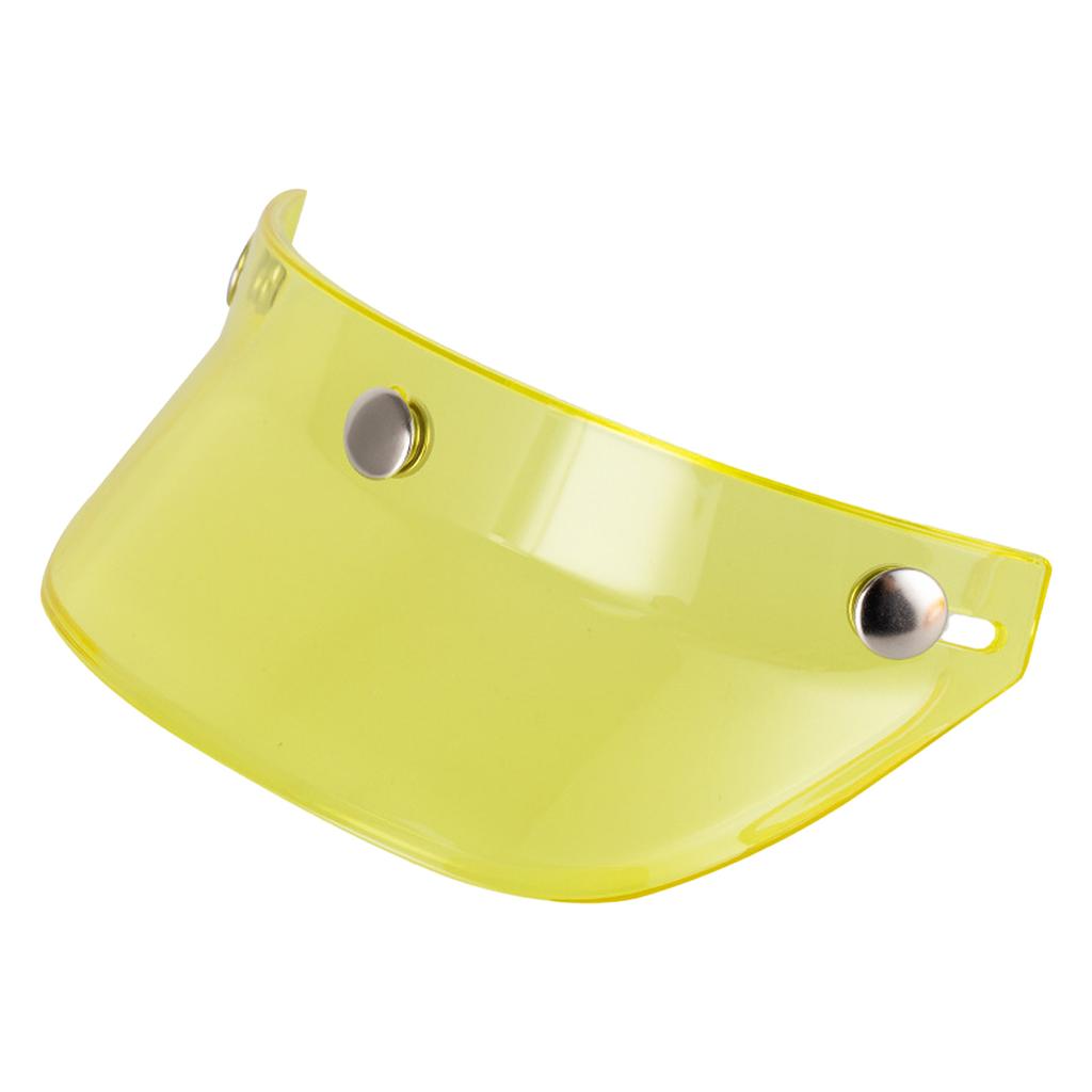 Windproof 3 Snap-Button Visor Shield Lens Visor Flip Up Wind Shield for Open Face Motorbike Helmet Anti-UV Fog Universal
