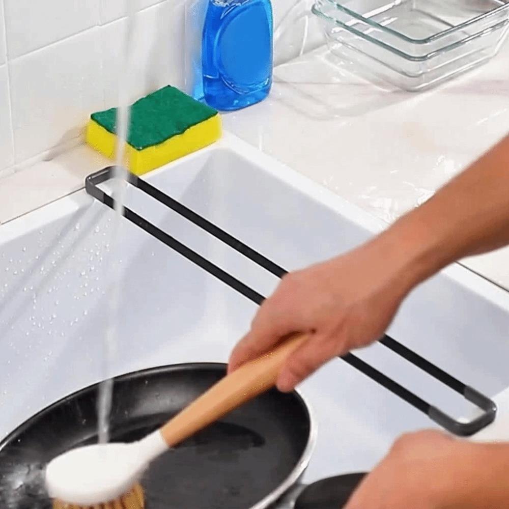 Space Saving Sink Organizer Metal Dish Drying Rack Sponge Holder Sink Rack Kitchen