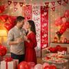 1×2 cm Valentine's Day Rain Curtain Romantic Party Curtain Wall Decor  Wedding Anniversary