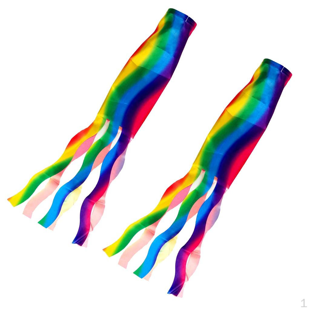 

2Pcs Colorful Windsock Patriotic Hanging Decoration