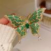 Creative Zircon Butterfly Brooch, Niche Design Women's Anti-Exposed Pin, High Luxury Scarf Buckle, Suit Accessories