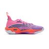 New LiNing BadFive Hunter 1 Super Cushioning Slip Resistant Breathable Rebound Low Top Basketball Shoes Men's Purple Pink ABFV007-2